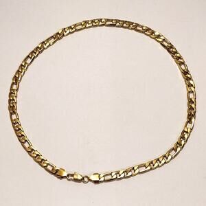 18k Genuine Gold Plated Necklace Figaro Chain Link Christmas Birthday Gift - NEW
